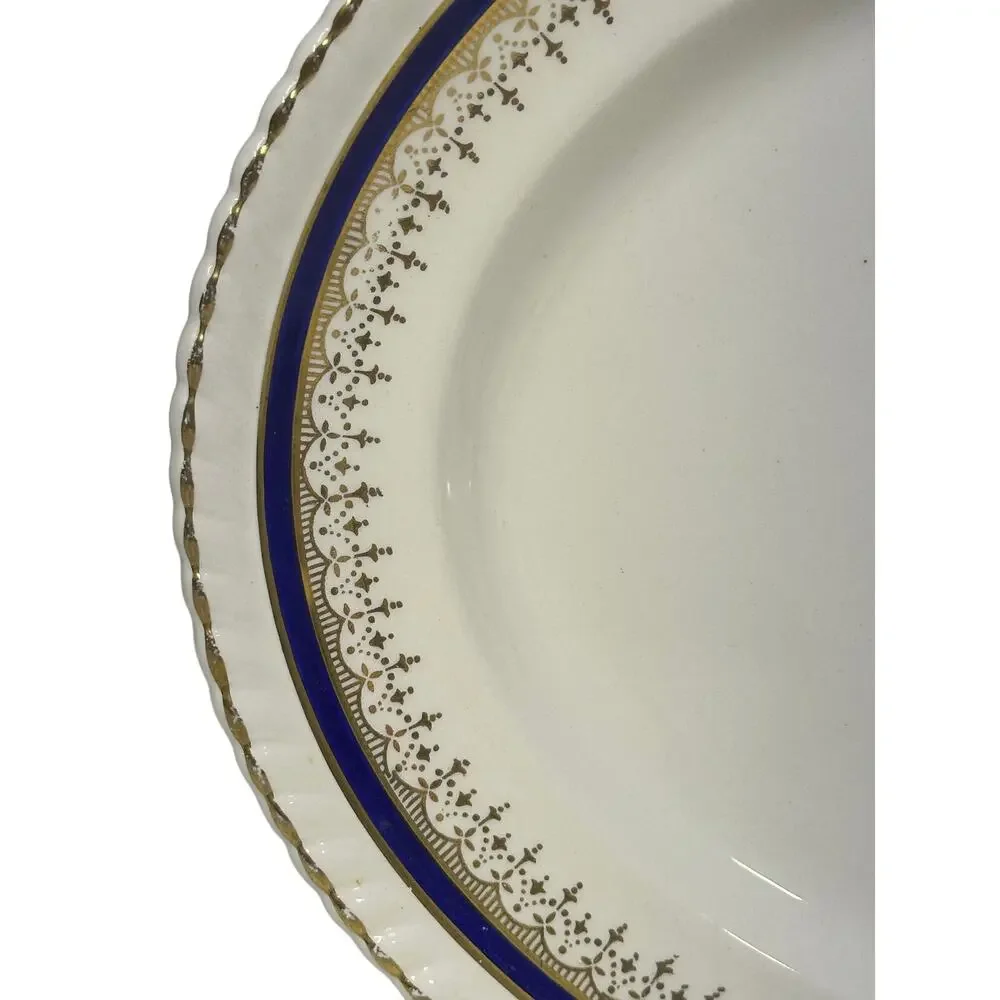 Johnson Bros Retired JB83 Windsor Ware Cobalt Blue/Gold Oval Serving Platter